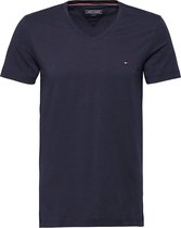 Tommy Hilfiger - T-shirt V-hals Stretch Donkerblauw - L - Slim-fit