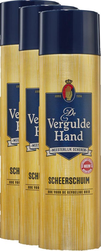 Vergulde Hand Scheerschuim - Voordeelverpakking 3 Stuks