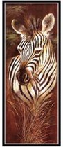 Diamond Painting Sepia Schilderijen - 25x55cm - Zebra
