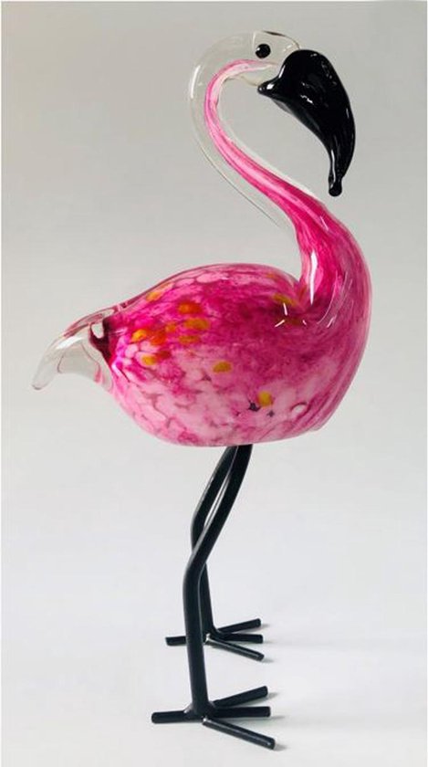 voldoende Wrijven een miljoen Decoratie Glas Flamingo | bol.com