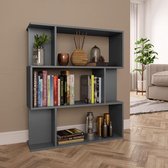 Boekenkast - 80x24x96cm - Grijs - Incl Magazine Houder