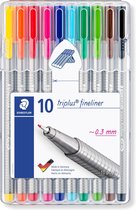 Feutre fin STAEDTLER Triplus - Boîte 10 pièces