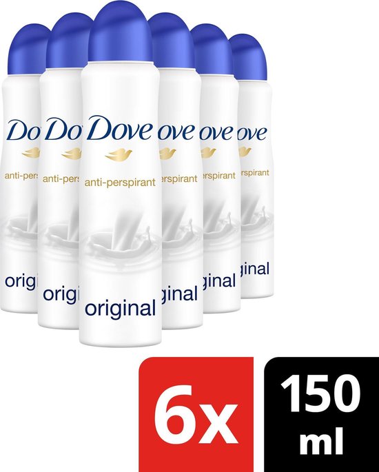 Dove Original Anti-transpirant Spray Vrouw - 6 x 150 ml - Voordeelverpakking