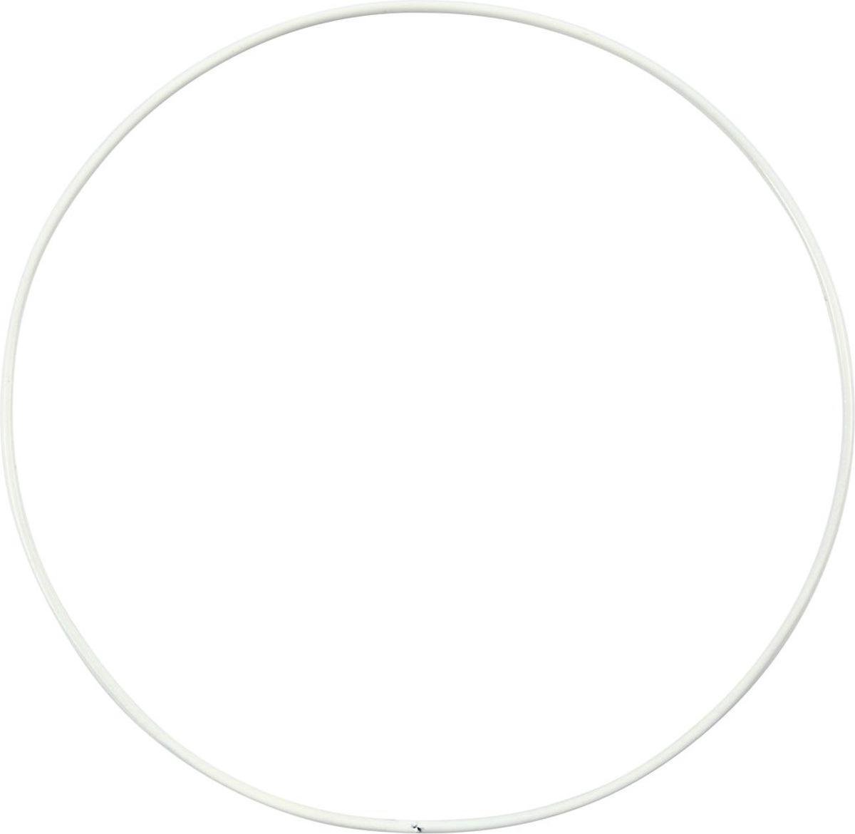 Set van 10 metalen ringen wit Ø20 cm