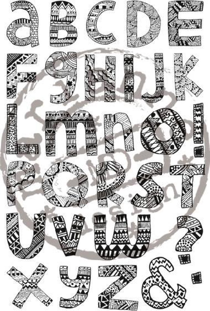 Marianne Design - Clearstamp - Doodle alphabet - CS0910