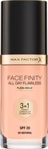 Bol.com Max Factor Facefinity All Day Flawless 3-in-1 Liquid Foundation - 050 Natural aanbieding