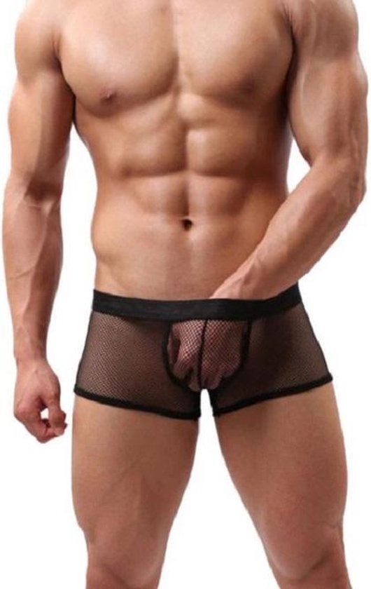 Sexy heren boxershort Zwart - Sexy heren boxer - Luchtdoorlatende boxer -  Maat S/M - Tibri | bol.com