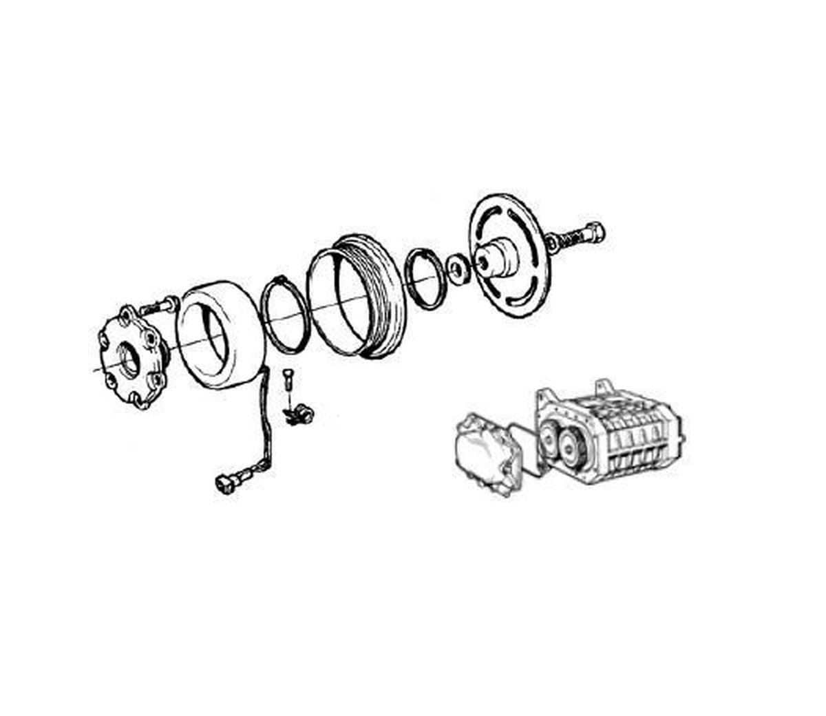 Volvo Compressor Clutch D4260, KAD32PA, KAD43PA, KAD42, KAD44