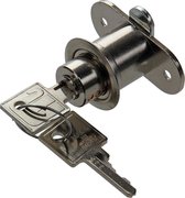 Kastslot, schuifdeur, drukcilinder, verschillende vergrendeling, meubelcilinder, cilinderdiameter 19 mm, robuust staal, inclusief sleutel, geschikt voor deurdikte tot 32 mm