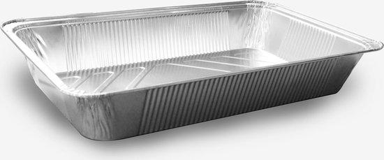 Aluminium Gastronoom bakken Ovenschaal / Catering 525x325x80mm Stevig bakjes  5st. | bol.com
