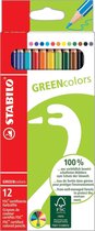 STABILO GREENcolors Crayons de couleur - étui 12 pcs