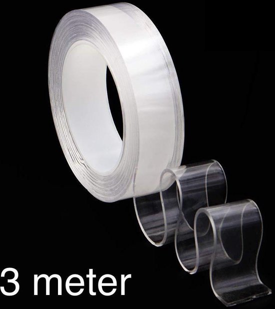 Nano transparante tape – dubbelzijdig - herbruikbaar | bol.com