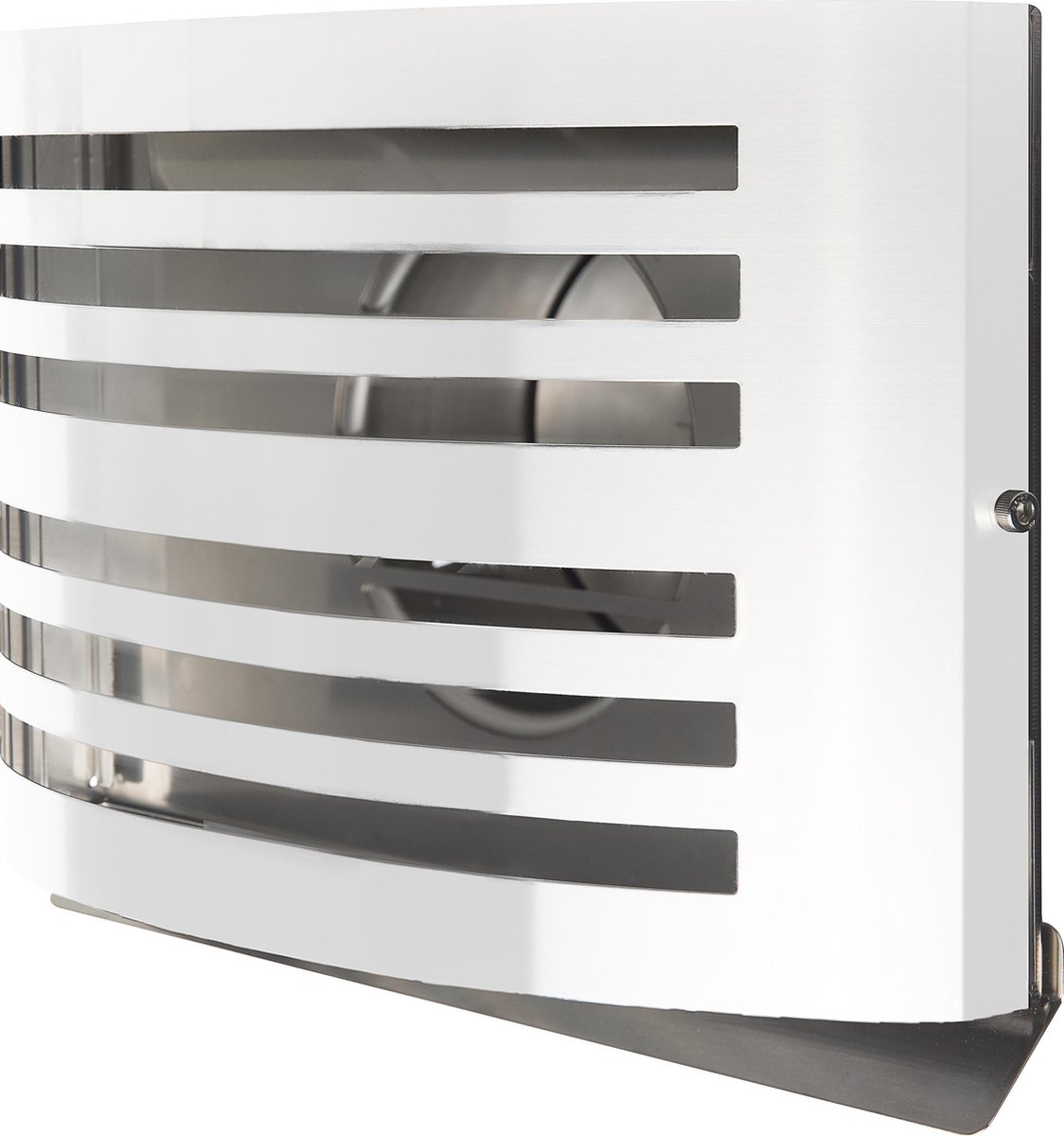 Design gevelkap PREMIUM LINE -ALFA- Ø 150mm met grofmazig gaas - WIT RAL9010