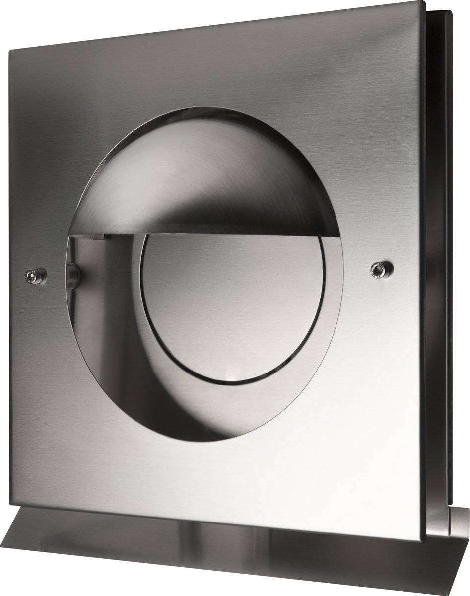 Opbouw uitblaas ventilatierooster Ø 125 mm INOX met geïsoleerde terugslagklep