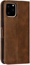 GadgetBay Leren Wallet Bookcase hoesje portemonnee iPhone 11 Pro - Bruin