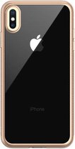 GadgetBay LEEU Design Gold iPhone XS Max hybride silicone TPU case - Goud Transparant