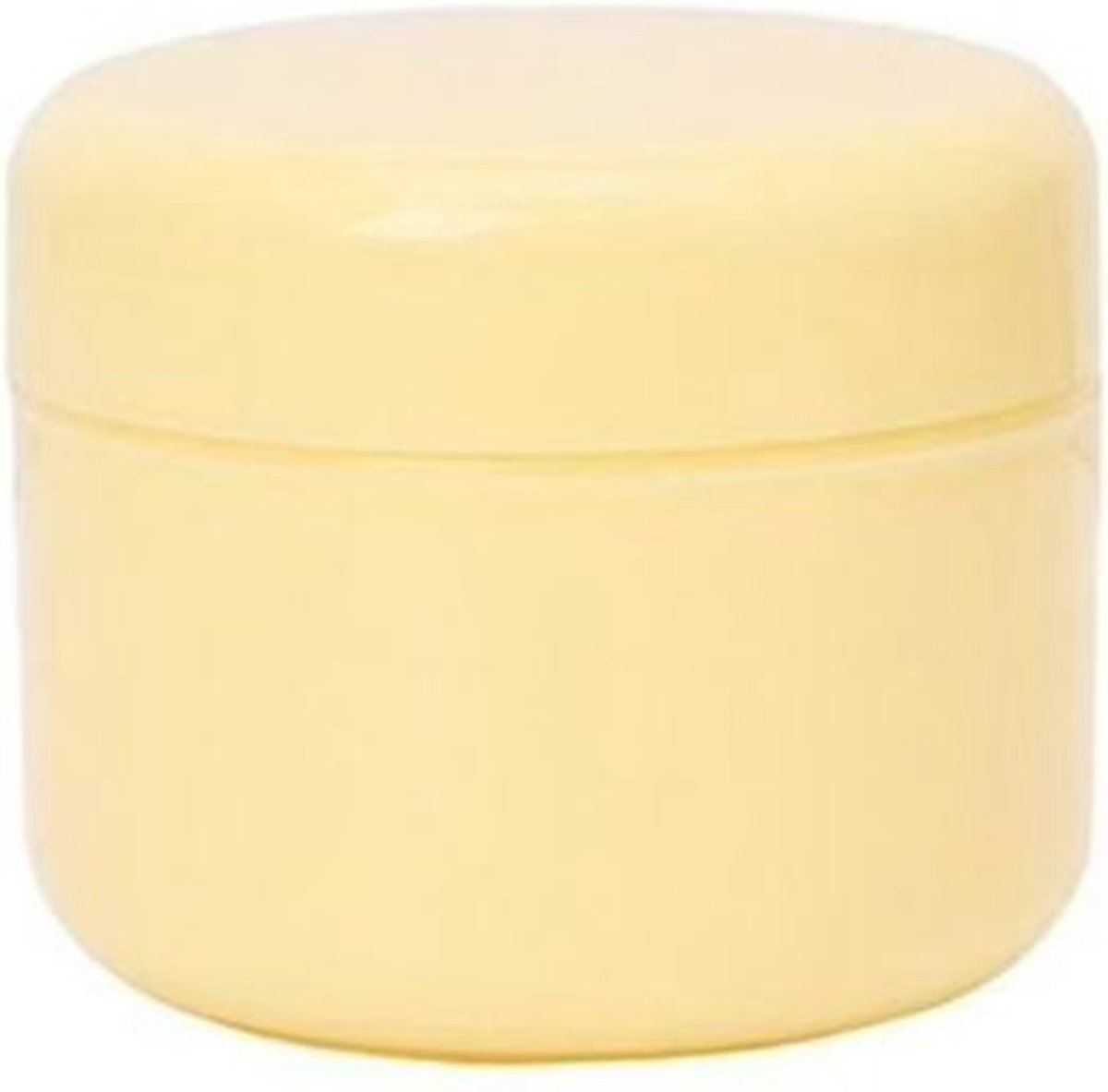 Leeg make-up potje - lichtgeel - 100 gram - aromatherapie - hervulbaar - JB Oils & Accessoires