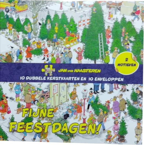 Fijne Feestdagen! Gezellige kerstscène met veel mensen die kerstbomen uitzoeken.