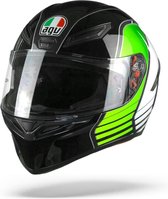 Agv K1 Power Gunmetal Wit Groen Integraalhelm - Motorhelm - Maat M/S