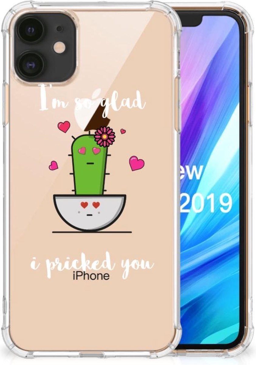 Apple iPhone 11 Stevig Bumper Hoesje Cactus Glad