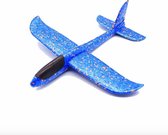 Schuim zweefvliegtuig - Foam vliegtuig - Buitenspeelgoed - Werpvliegtuig - Kinder vliegtuig - Schuim - Blauw