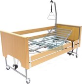 Hoog laag bed / Seniorenbed Napoli Careflex Basic Wit - Eiken 90 x 210