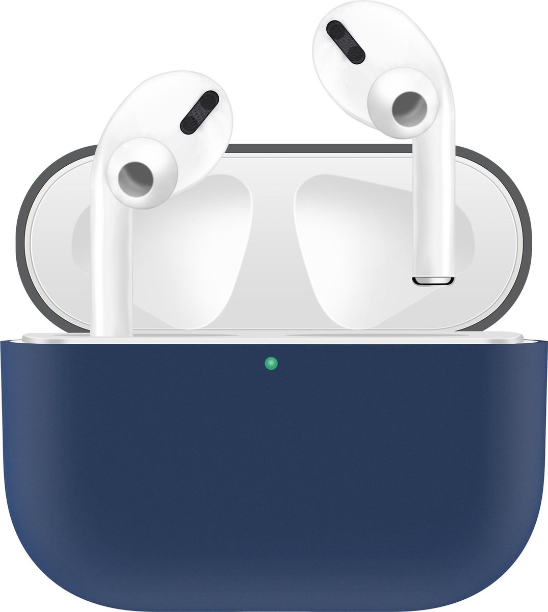 KELERINO. Siliconen Case geschikt voor Apple AirPods Pro - Hoesje - Grijs / Blauw