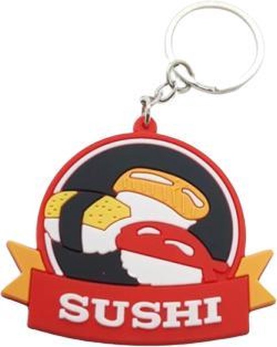 Akyol - Sushi sleutelhanger - Japanse sushi - Sushi set - Sushi accessoires - Drie stukjes sushi op een mooie sleutelhanger - Japan