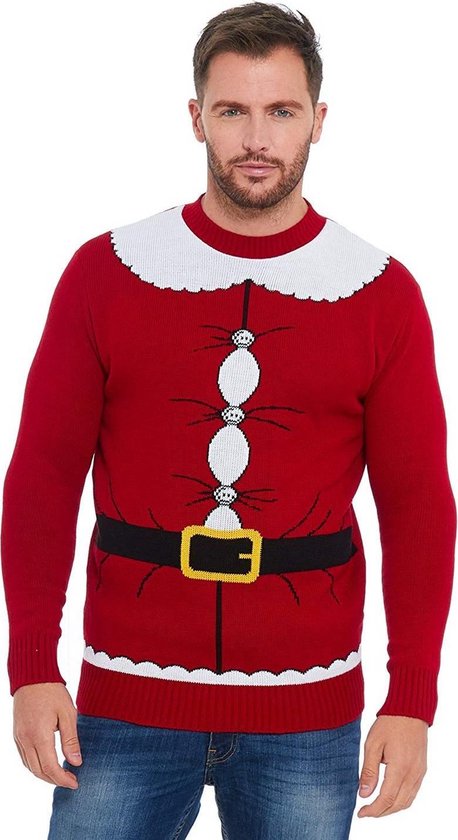Foute Kersttrui Dames & Heren - Christmas Sweater "Kerstman groeit uit z'n Jasje" - Kerst trui Mannen & Vrouwen Maat XXL