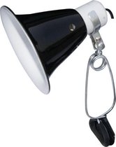 Komodo Black Dome Clamp Lamp Fixture -  Terrarium Verlichting - 14 cm - 60W