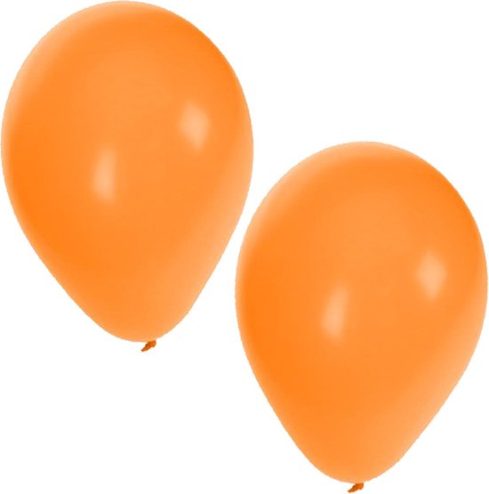 Bellatio Decorations ballonnen - 15 stuks - oranje - 27 cm - verjaardag