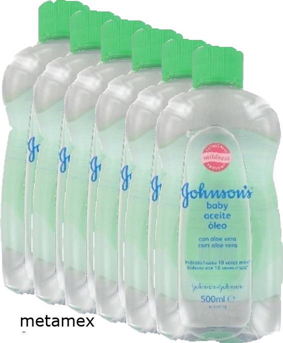 Johnson Baby Olie Aloe Vera XL- Voordeelverpakking 6 x 500 ml Johnson Baby Olie Aloe Vera XL- Voordeelverpakking 6 x 500 ml