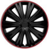Autostyle Wieldoppen 16 inch Giga Zwart/Rood - ABS