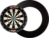 Dragon darts - XQ Max Razor 1 PRO - dartbord - inclusief - dartbord surround ring - zwart - dartbord bescherm ring