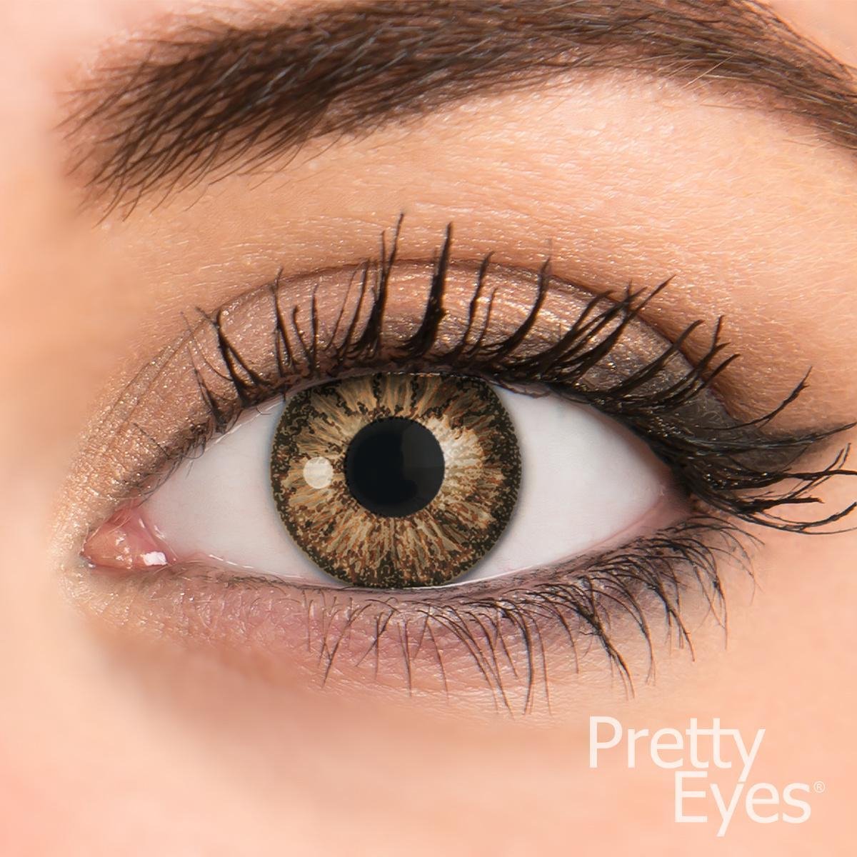 Pretty Eyes kleurlenzen bruin - 4 stuks - daglenzen