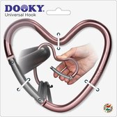 Dooky Universal Hook Tassenhaak Hartvorm Pink (mat)