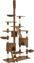 Kattenkrabpaal (incl kattensticks) met sisal 255cm Bruin - Krabpaal katten - Katten Krabpaal