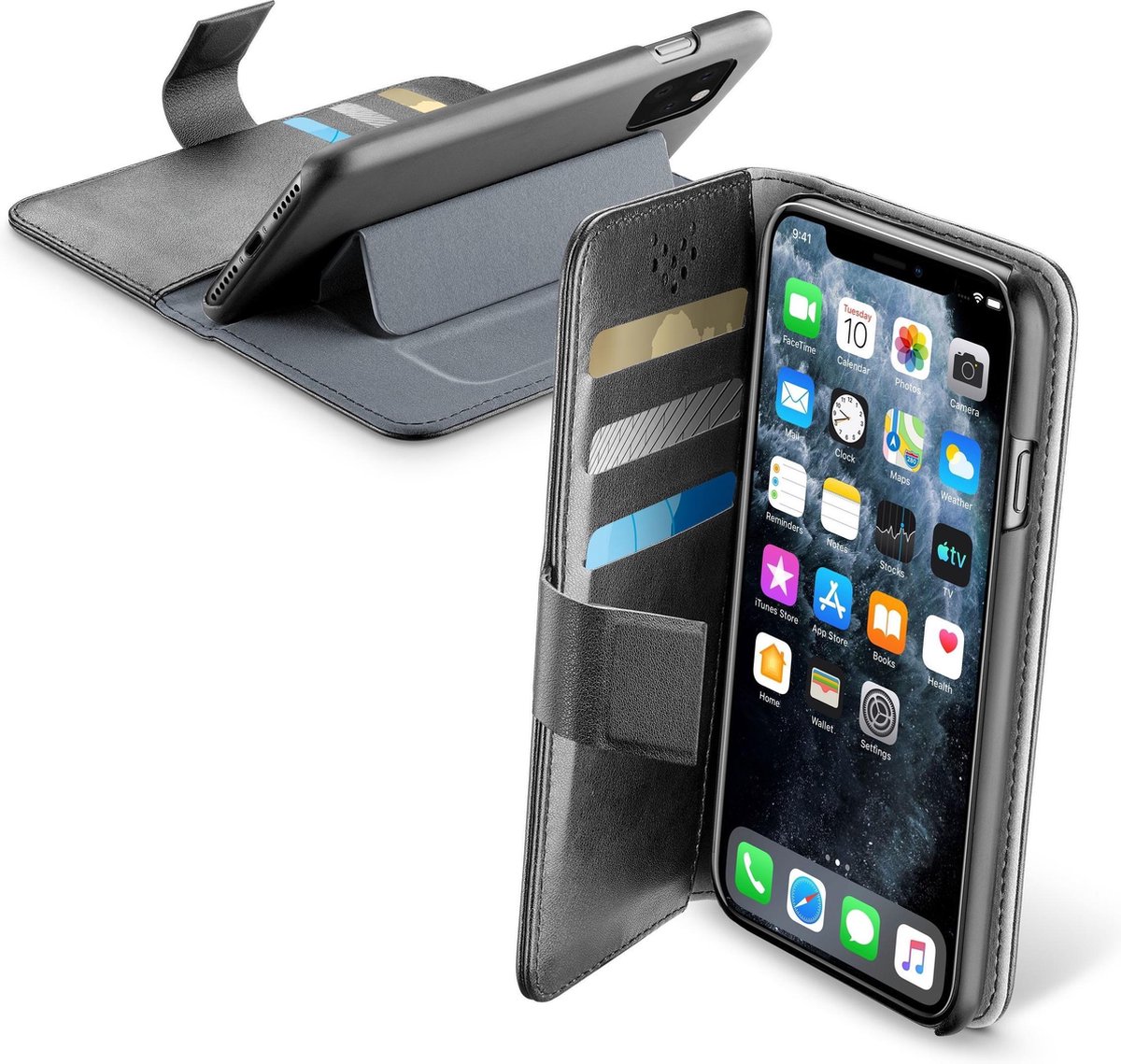 Cellularline - iPhone 11 Pro Max, hoesje book agenda, zwart