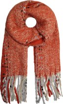Stoere sjaal Into the Fray|Extra lange dames sjaal|Oranje shawl