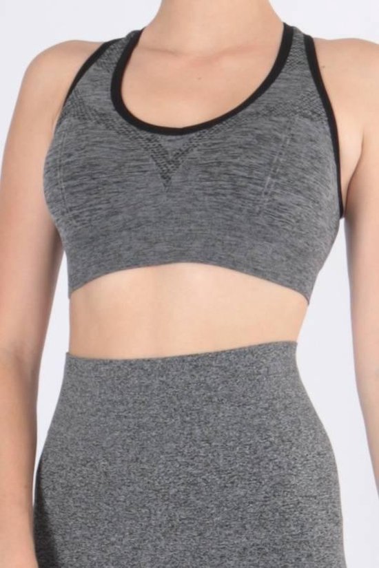 Sportlegging dames high waist Elite Gymwear grijs