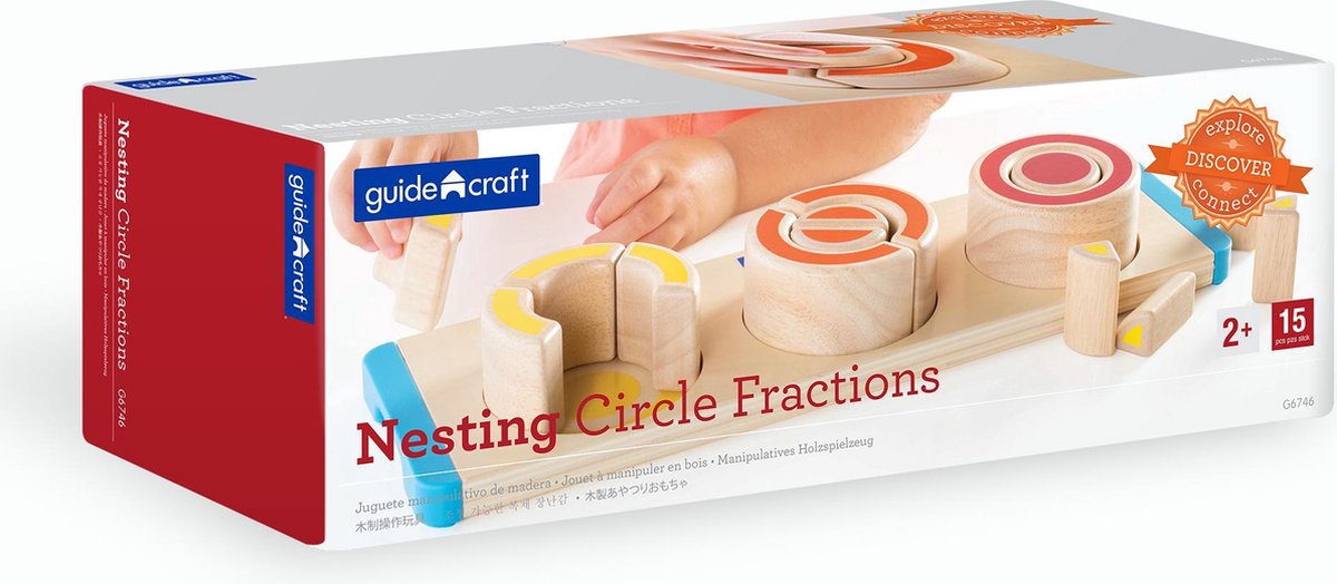 Guidecraft educatief speelgoed cirkel breuken houten spel.