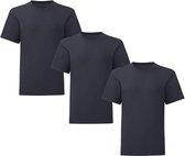 Senvi Kids 3 Pack T-Shirt Ronde Hals Maat: 12 Years (142/152) - Kleur: Blauw - Unisex