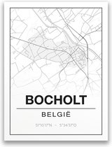 Poster/plattegrond BOCHOLT - 30x40cm