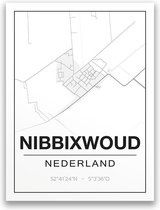 Poster/plattegrond NIBBIXWOUD - 30x40cm