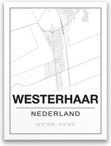 Poster/plattegrond WESTERHAAR - 30x40cm