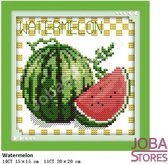 Borduur Pakket "JobaStores®" Fruit 06 14CT voorbedrukt (15x15cm)