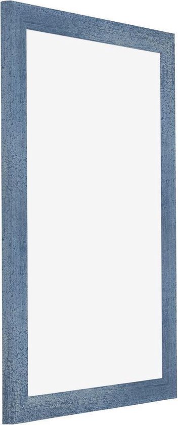 FramoLUXUS 30 cm x 109 cm MDF houten fotolijst in lichtblauw geveegd