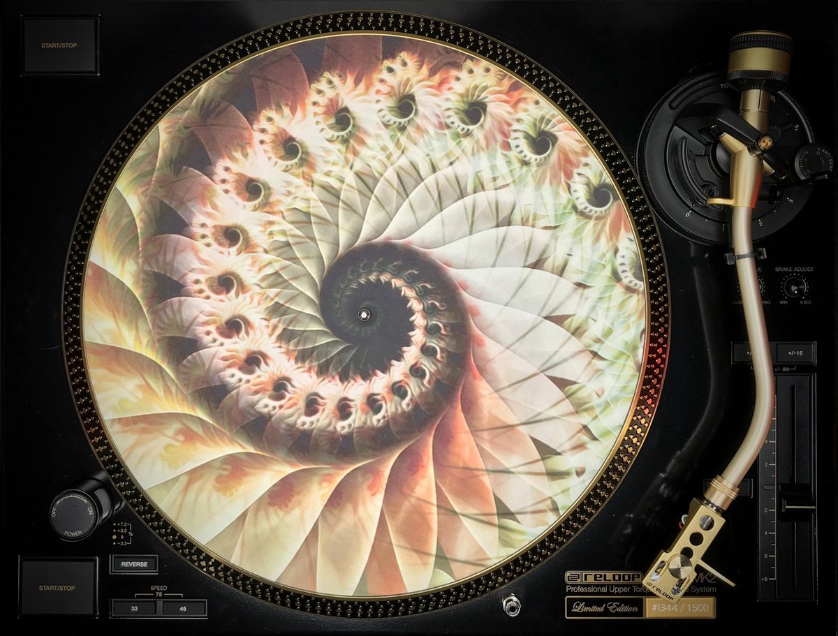 Animated Turntable Slipmat. Spiral 2”