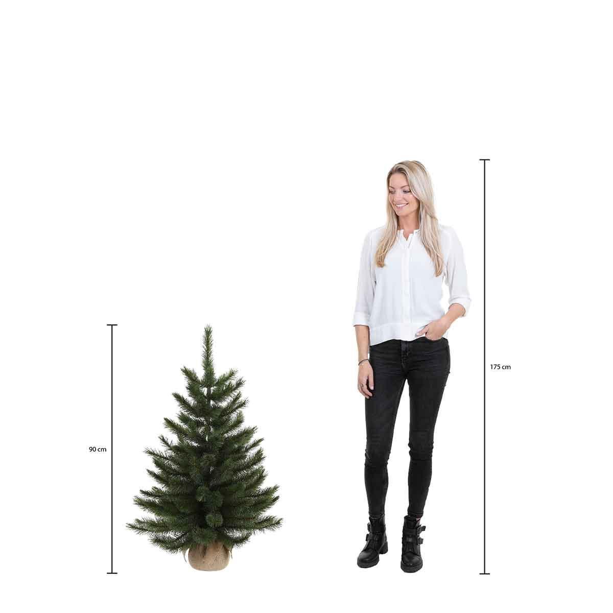 Black Box Trees Glendon Kunstkerstboom in Pot met 30 LED lampjes - H90