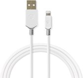 Nedis USB-Kabel | USB 2.0 | Apple Lightning 8-Pins | USB-A Male | 480 Mbps | Verguld | 2.00 m | Rond | PVC | Grijs / Wit | Window Box